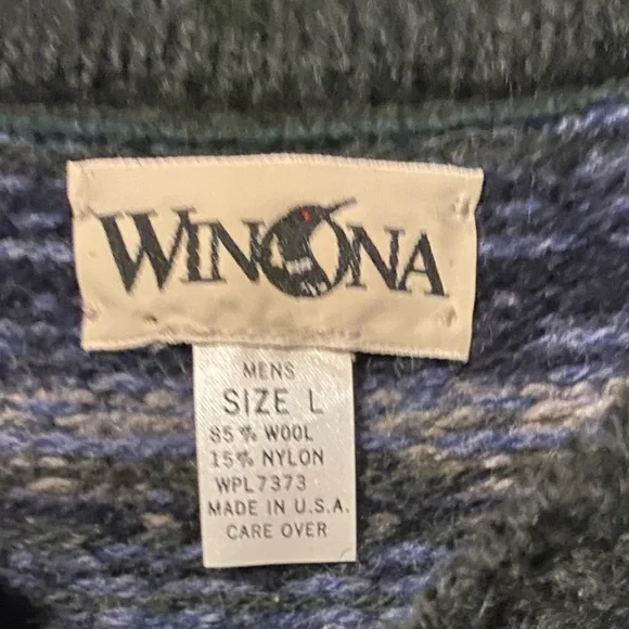 Winona Wool Vintage Sweater Size L Crewneck